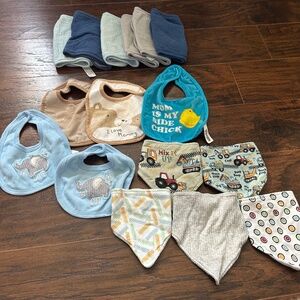 Bibs. Burp cloths.